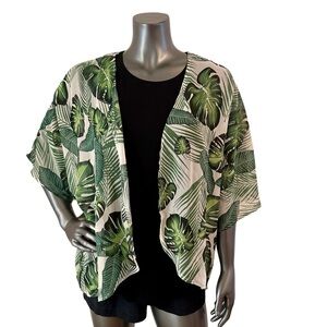 Women’s Sheer Palm Leaf Kimono – Size Medium